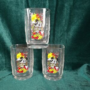 McDonald's 2000 Walt Disney World Celebration Mickey Mouse Glasses Lot of 3